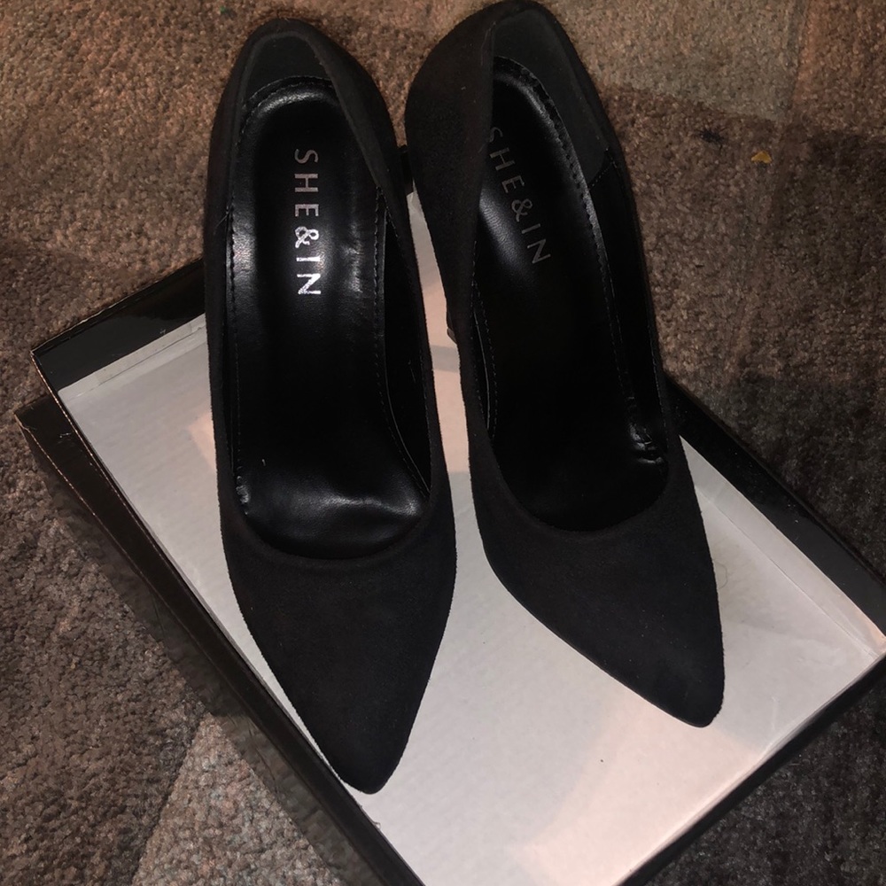 Black heels from shein. Worn once